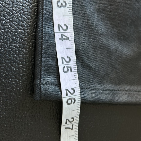 AG Adriano Goldschmied Caden Leatherette Tailored Trousers Black Pant Sz 24 - Picture 15 of 16